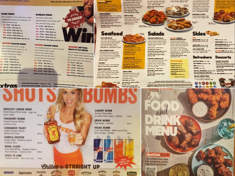 Hooters Menu