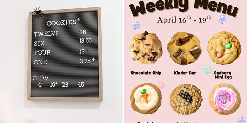 Milk & Co. Gourmet Cookies Menu