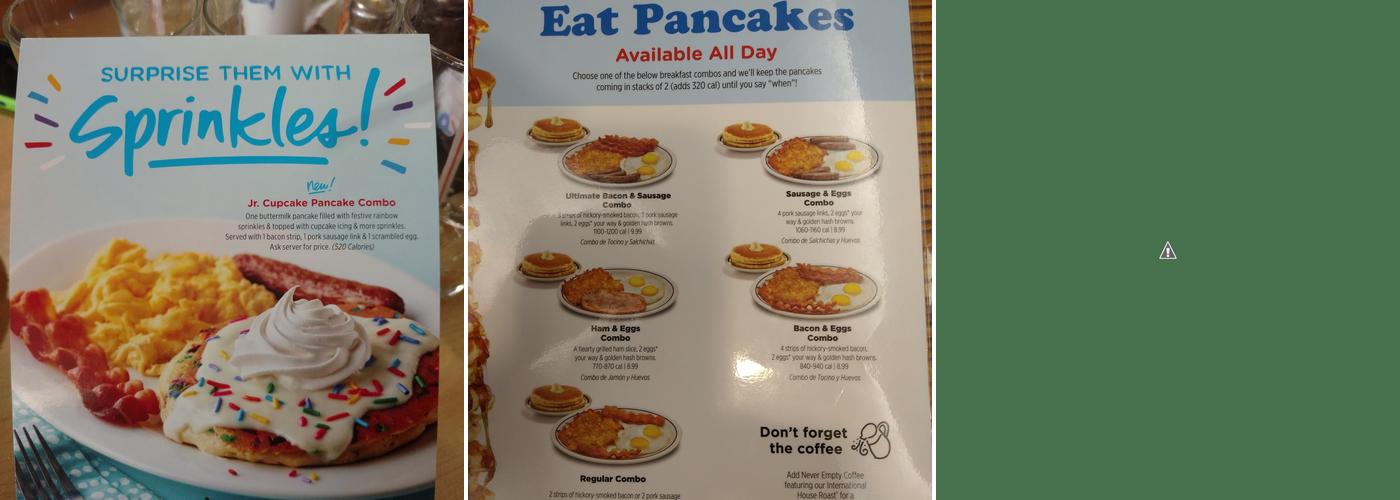 IHOP Menu