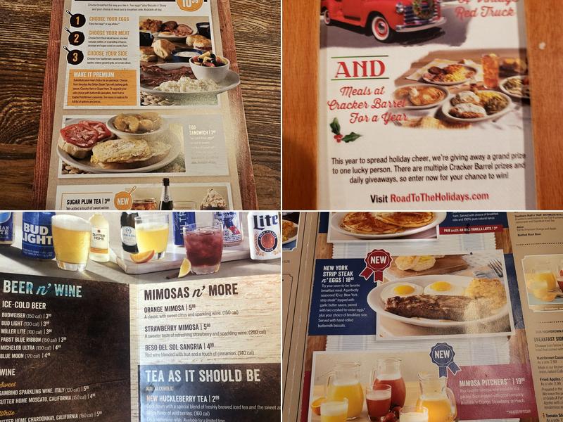 Cracker Barrel Old Country Store Menu