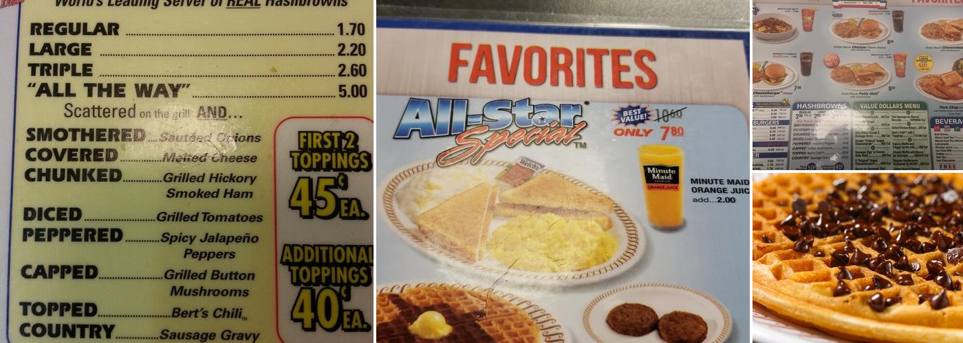 Waffle House Menu