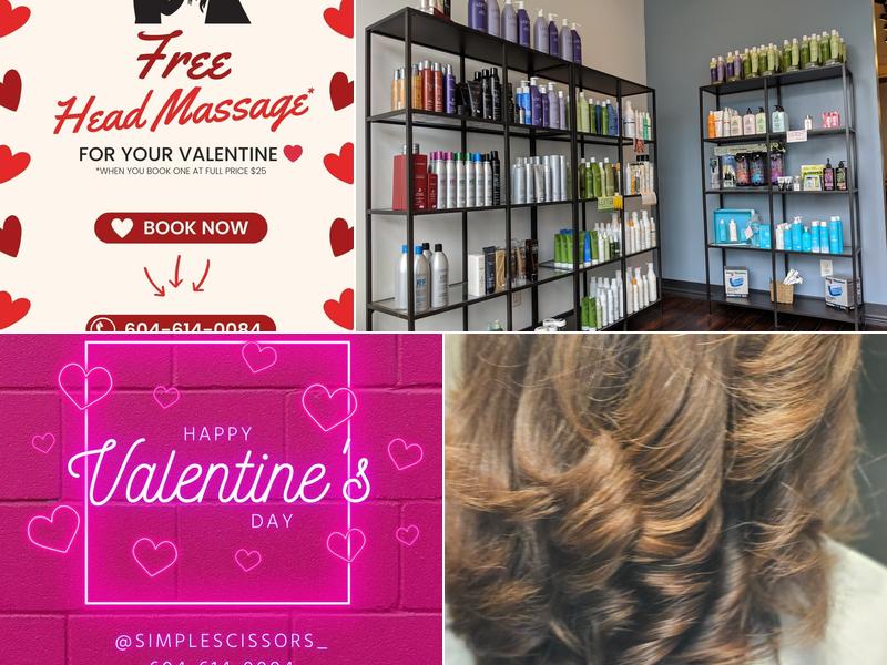 Simple Scissors Unisex Hair Salon