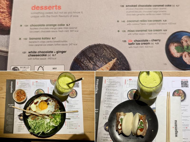 wagamama leicester Menu