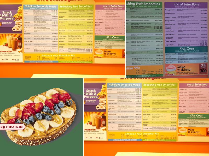 Smoothie King Menu