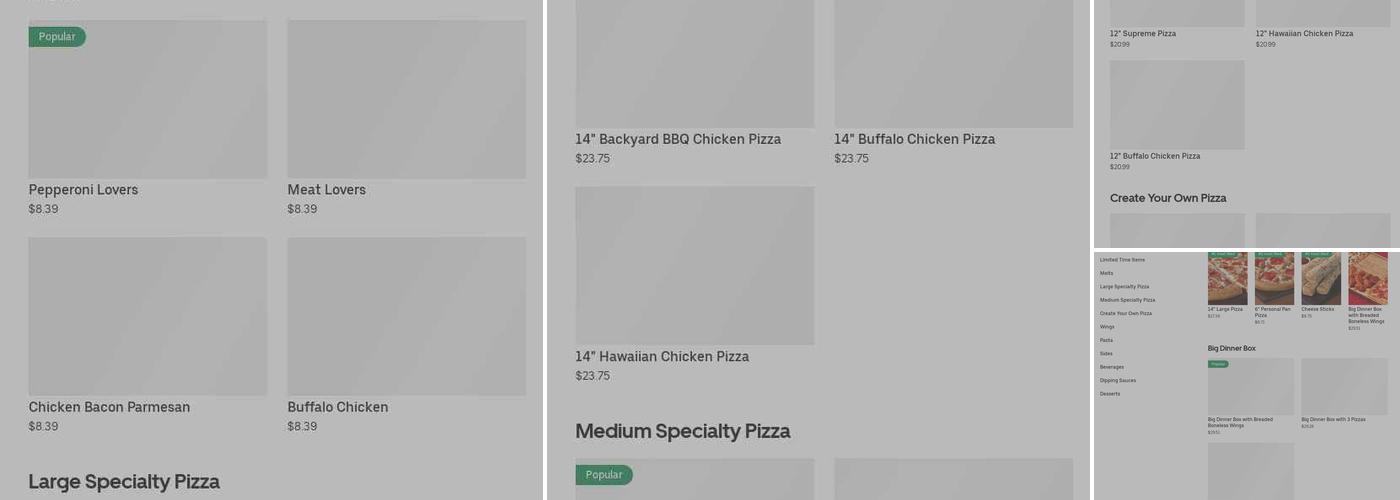 Pizza Hut Menu