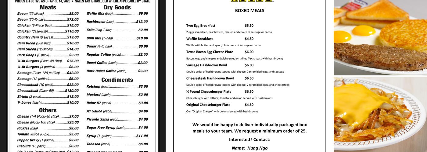Waffle House Menu