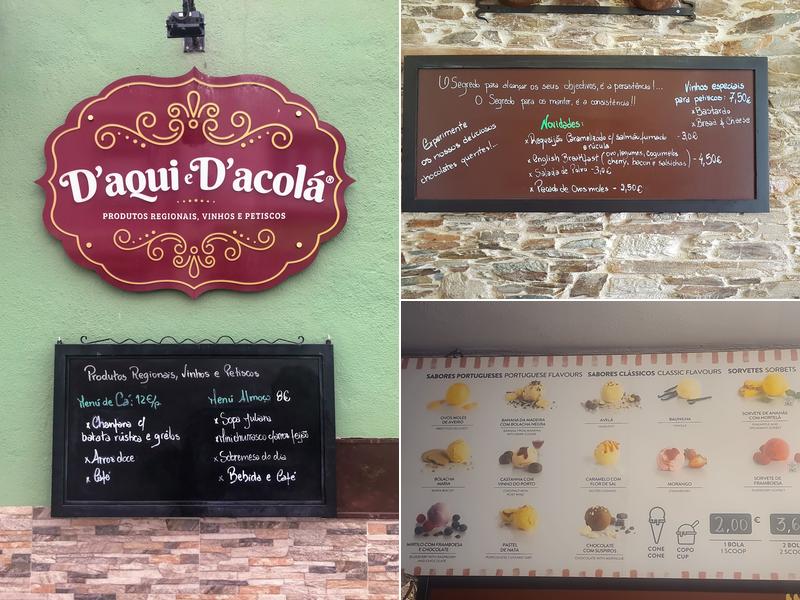 D'Aqui e d'Acolá Menu