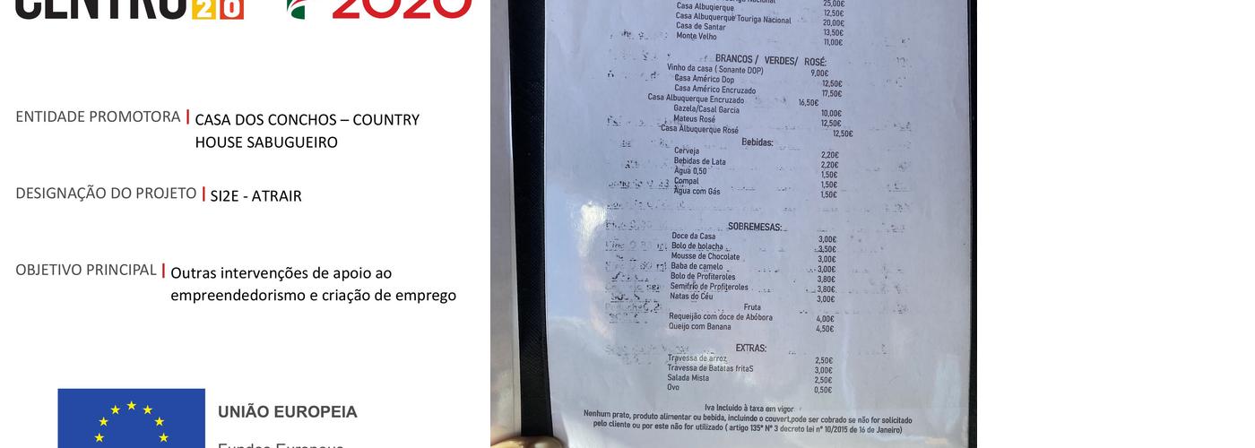 Restaurante Ribeira d'Alva Menu