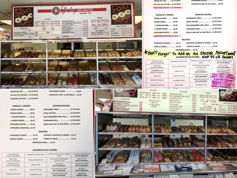 Shipley Do-Nuts Menu