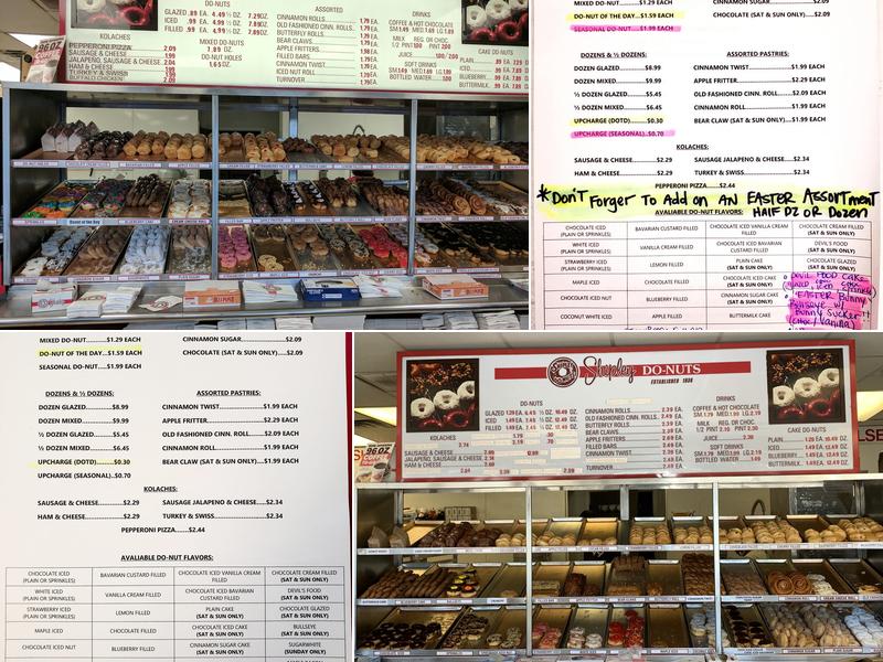 Shipley Do-Nuts Menu