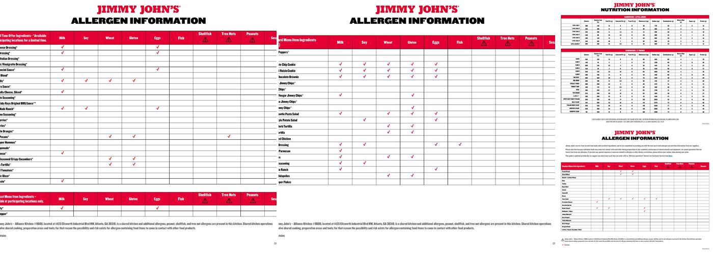 Jimmy John's Menu