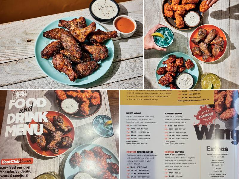 Hooters Menu
