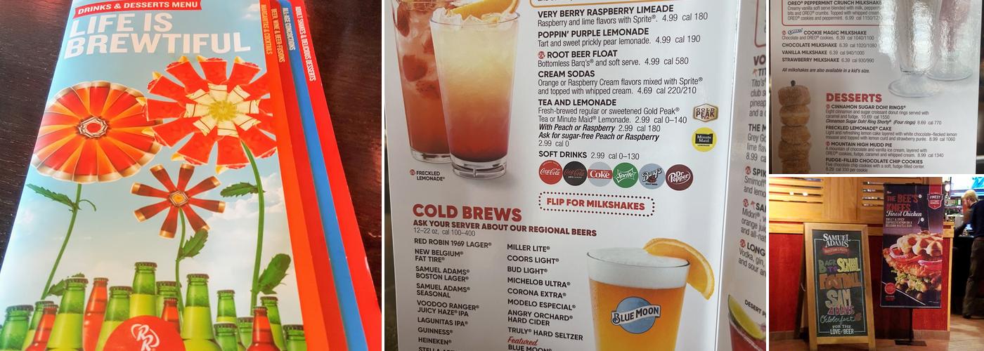 Red Robin Gourmet Burgers and Brews Menu