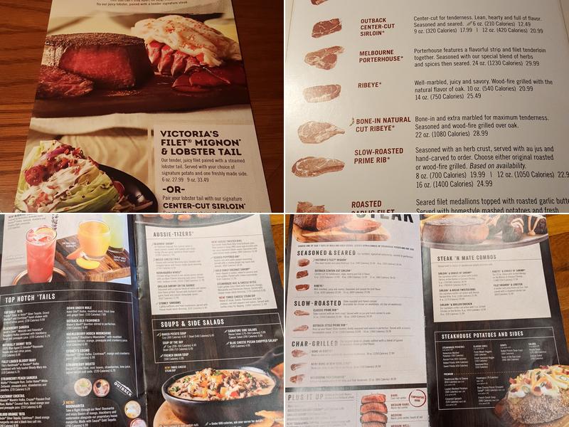 Outback Steakhouse Menu