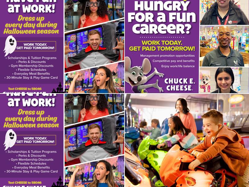 Chuck E. Cheese Menu