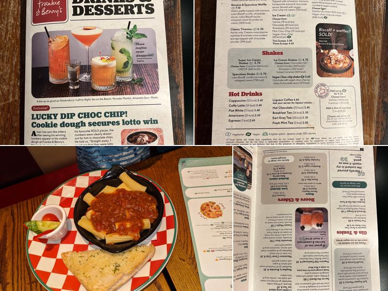 Frankie & Benny's Menu