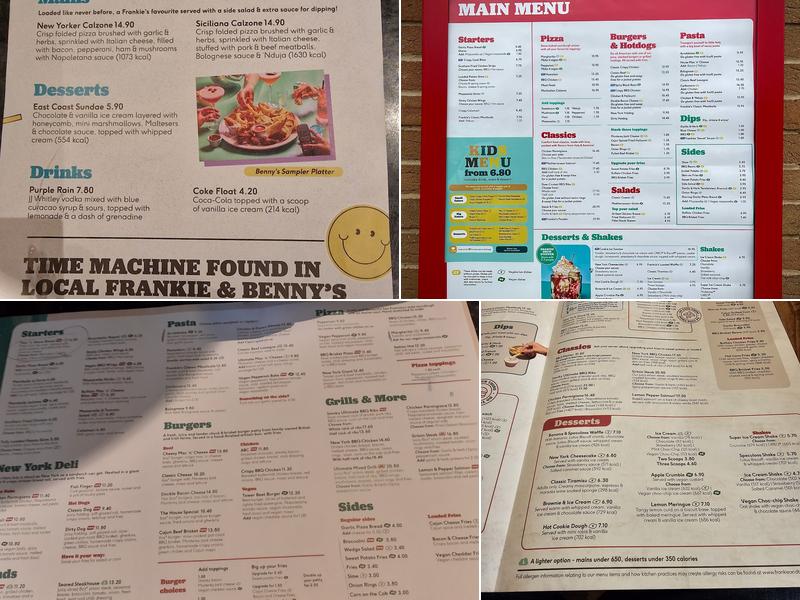 Frankie & Benny's Menu