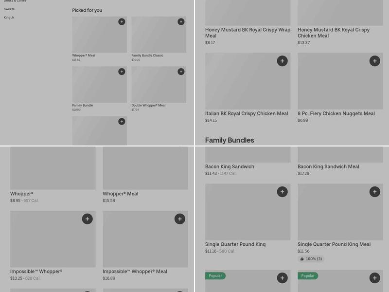 Burger King Menu