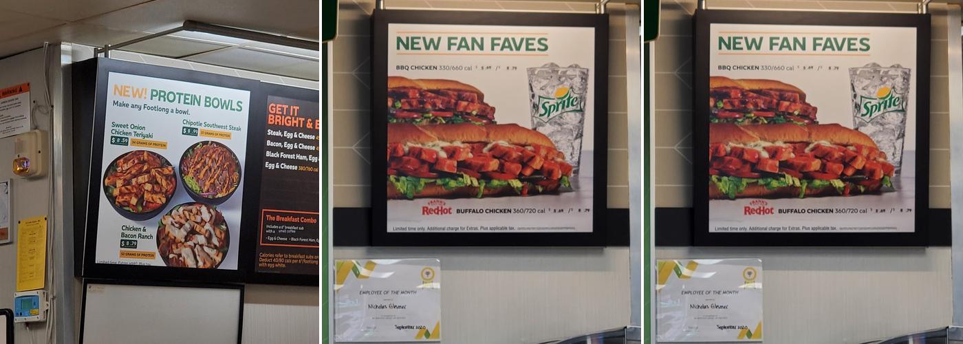 Subway Menu