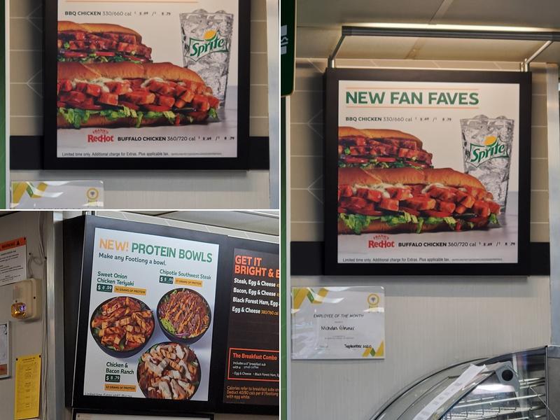 Subway Menu