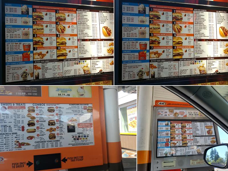 A&W Menu