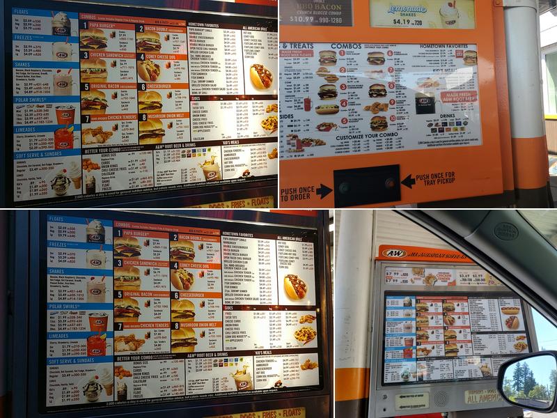 A&W Restaurant Menu