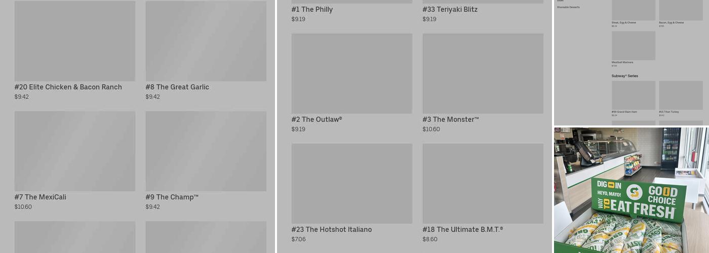 Subway Menu