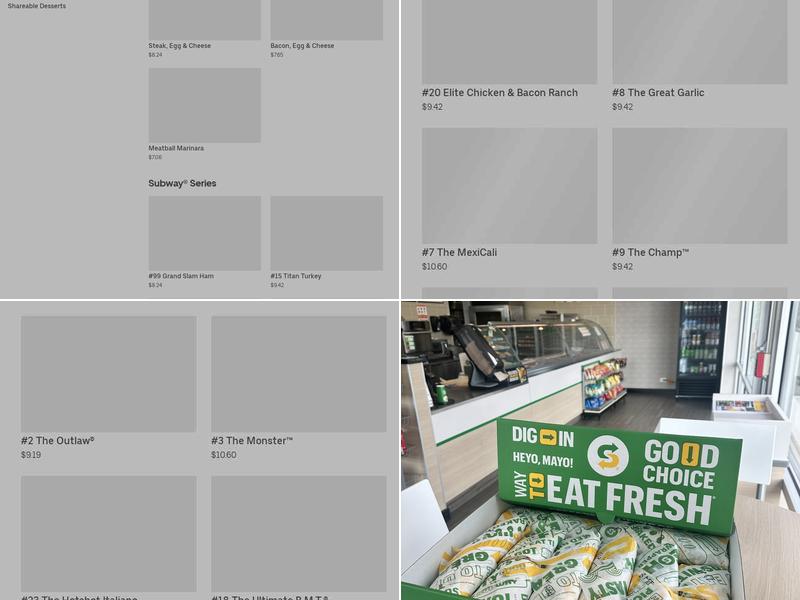 Subway Menu