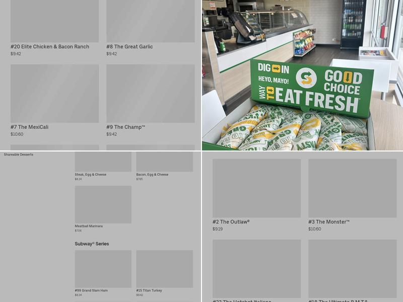Subway Menu