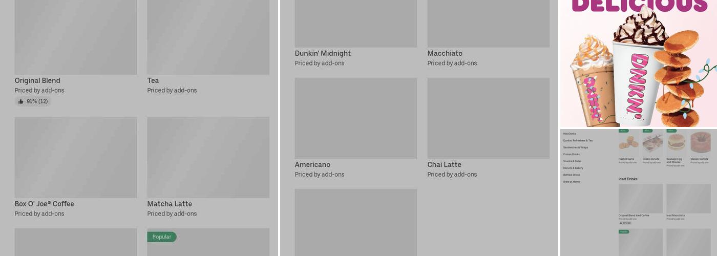 Dunkin' Menu