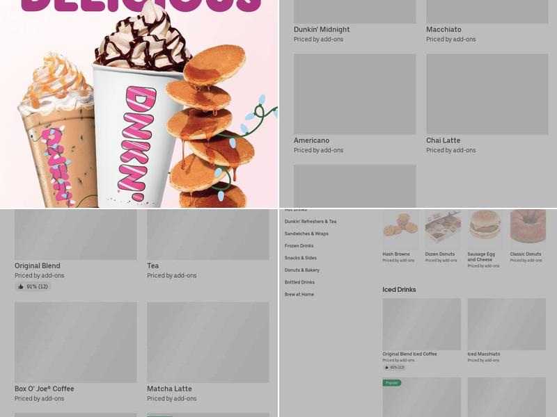 Dunkin' Menu