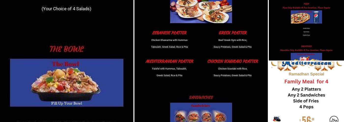 Taste of Mediterranean Menu