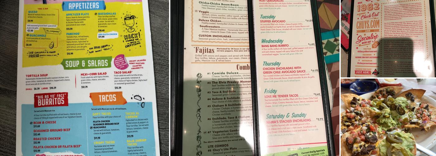 Chuy's Menu