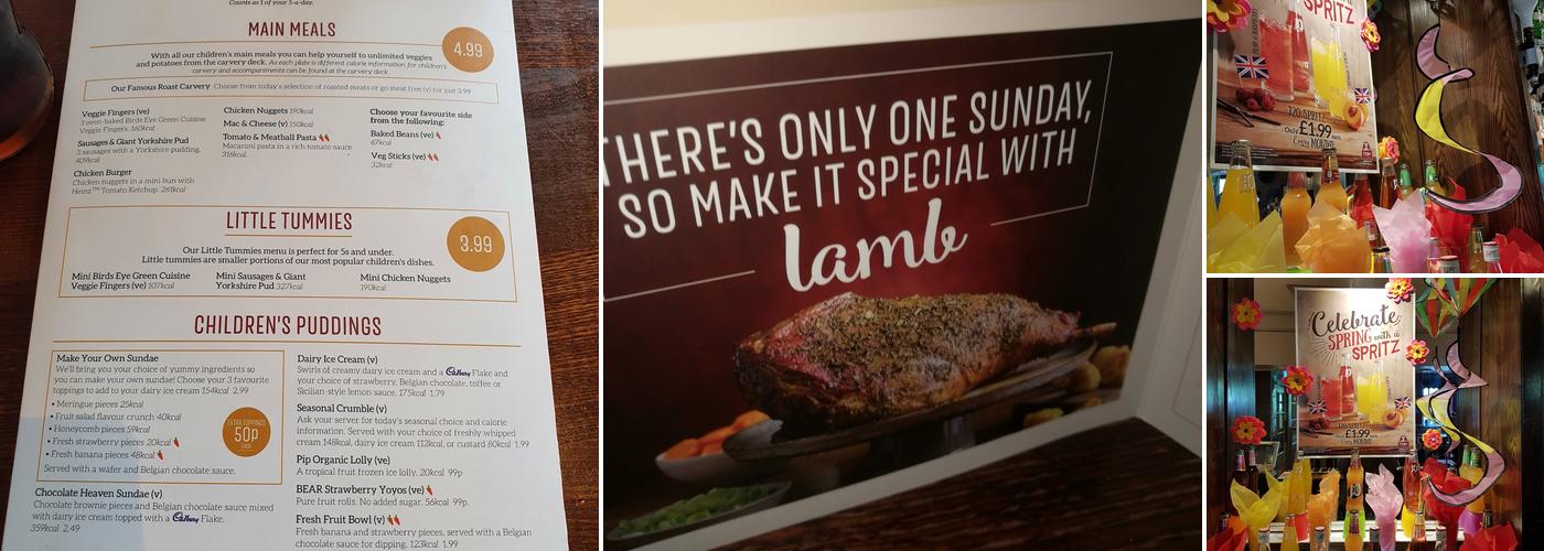 Toby Carvery Ormskirk Menu
