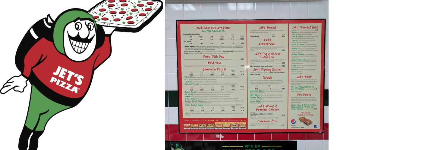 Jet's Pizza Menu