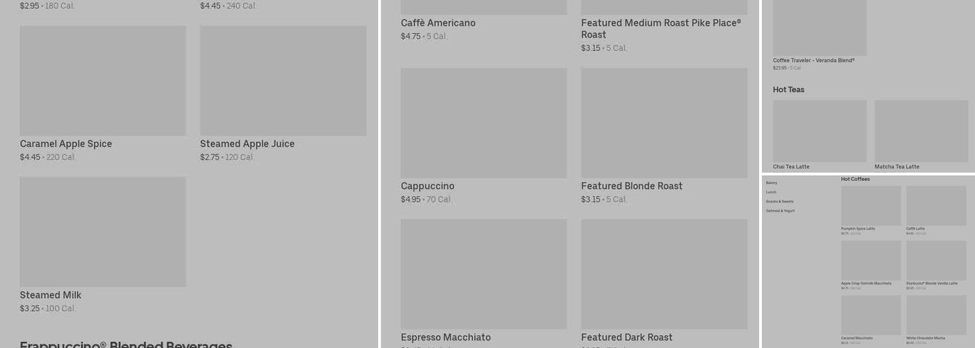 Starbucks Menu
