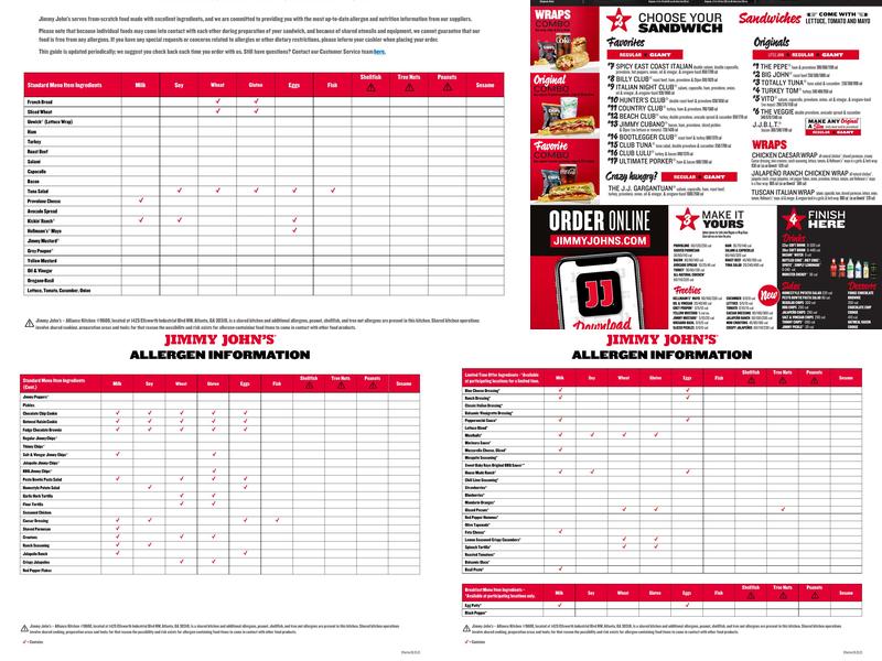 Jimmy John's Menu