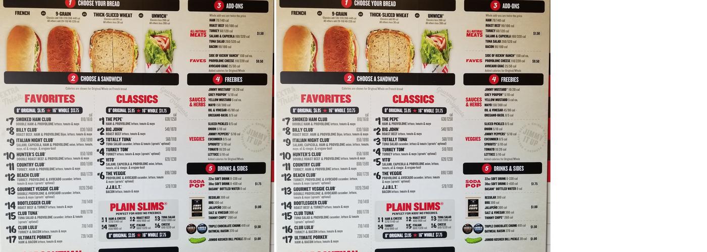Jimmy John's Menu