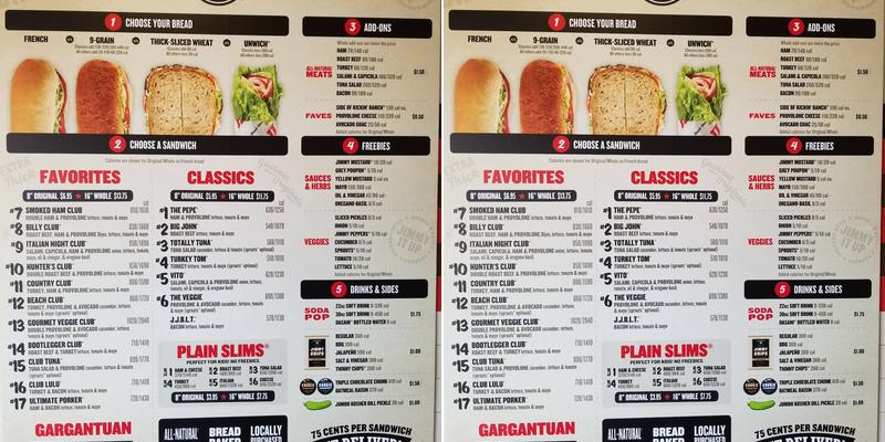Jimmy John's Menu