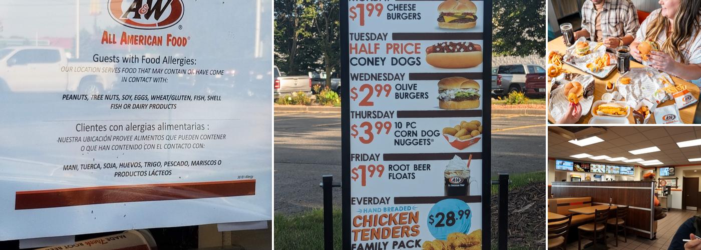A&W Restaurant Menu
