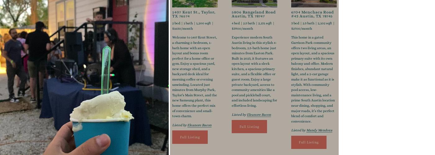 Open House Austin Menu