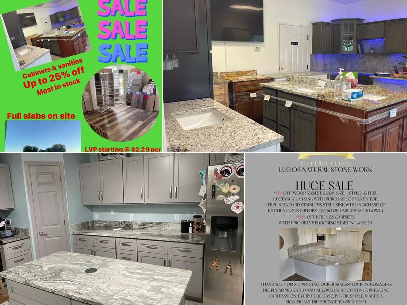 Lugo's Natural Stone Work, Cabinets & LVP