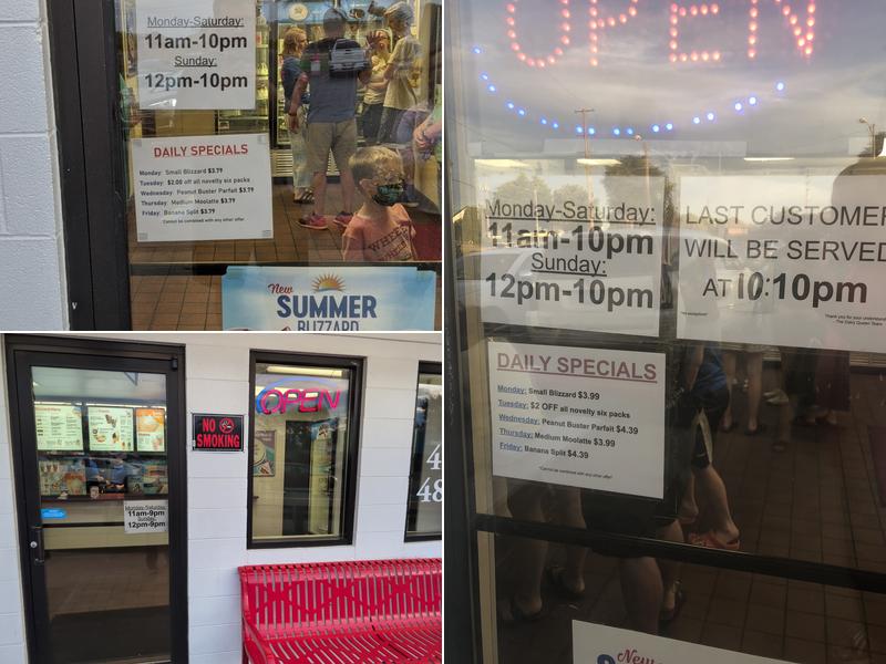 Dairy Queen Store Menu