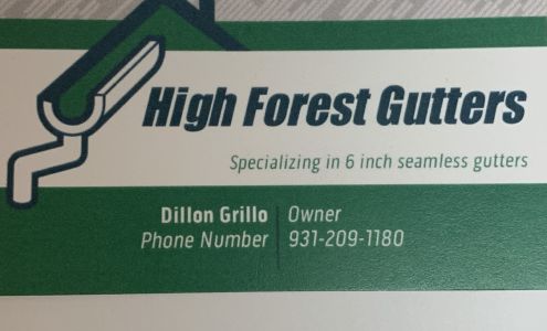 High Forest Gutters 140 Hooper Rd, Hohenwald Tennessee 38462