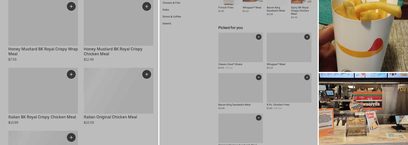 Burger King Menu