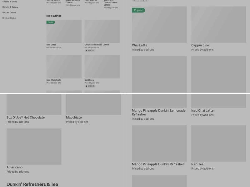 Dunkin' Menu