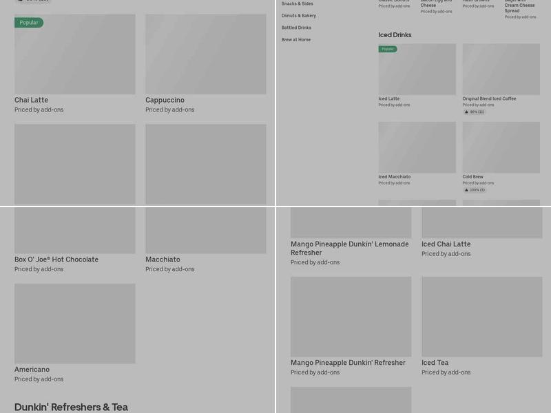 Dunkin' Menu