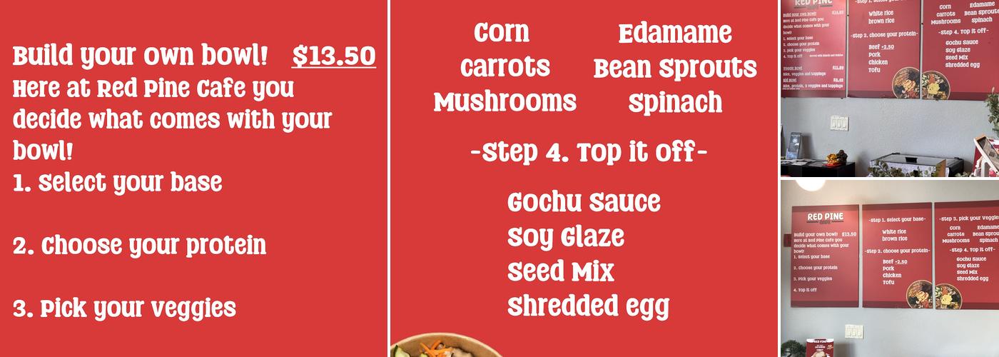 Red Pine Cafe Menu