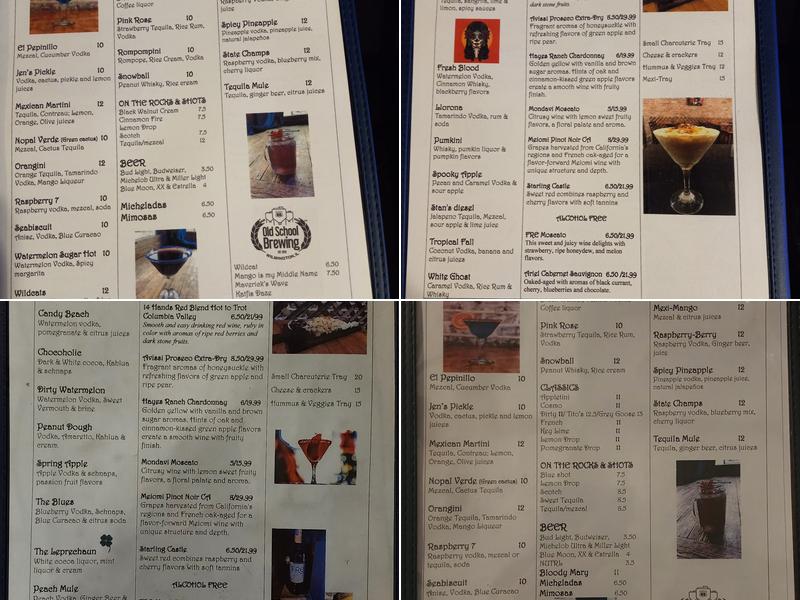 Blue Horse Wine & Martini Bar Menu