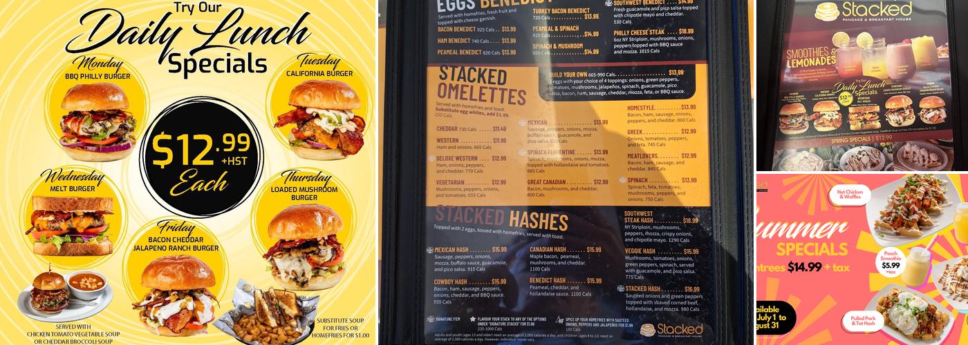 Stacked Pancake & Breakfast House Caledonia Menu